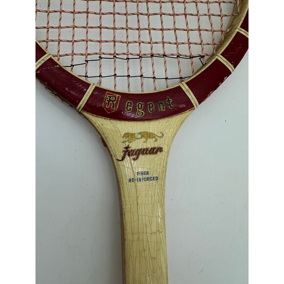 Vtg wood tennis racquet Don Budge leather collectable Airbnb Staging decor VRBO - Picture 4 of 15